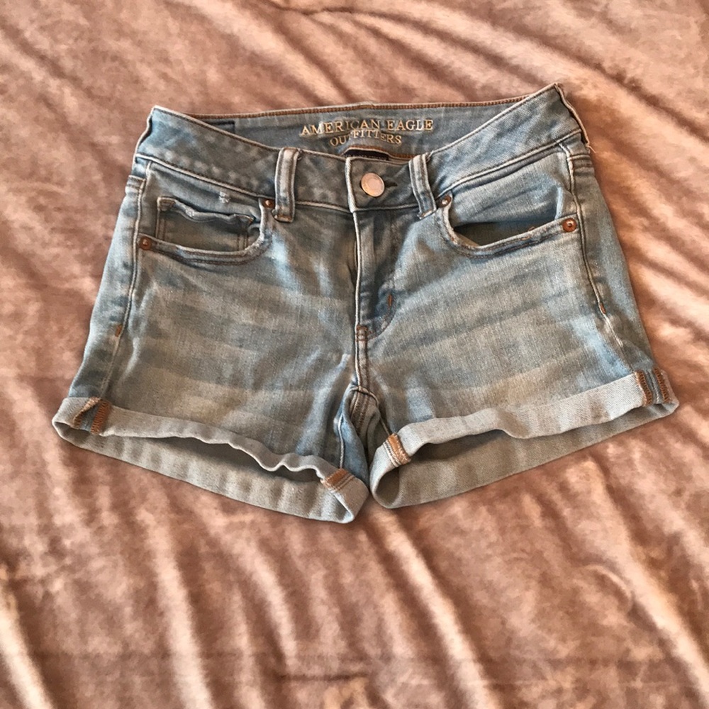 Midi jean shorts